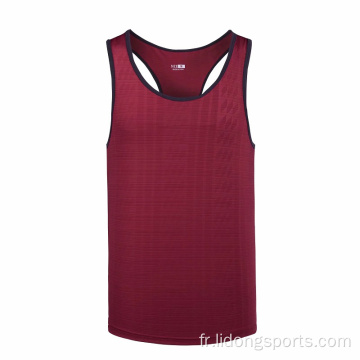 Entraînement sportif Fitness Fitness Ribbed Gym Top Top Men